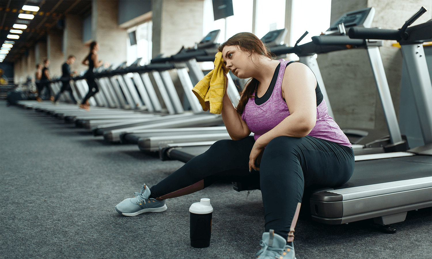 Erschöpft vom Training