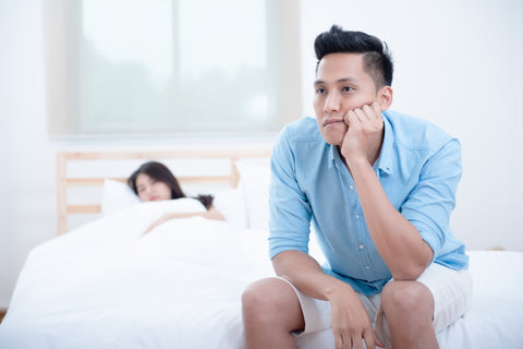 Person wirkt müde und antriebslos