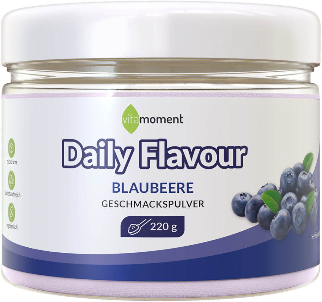 Daily Flavour Geschmackspulver (Club) - Blaubeere - VitaMoment Produkt