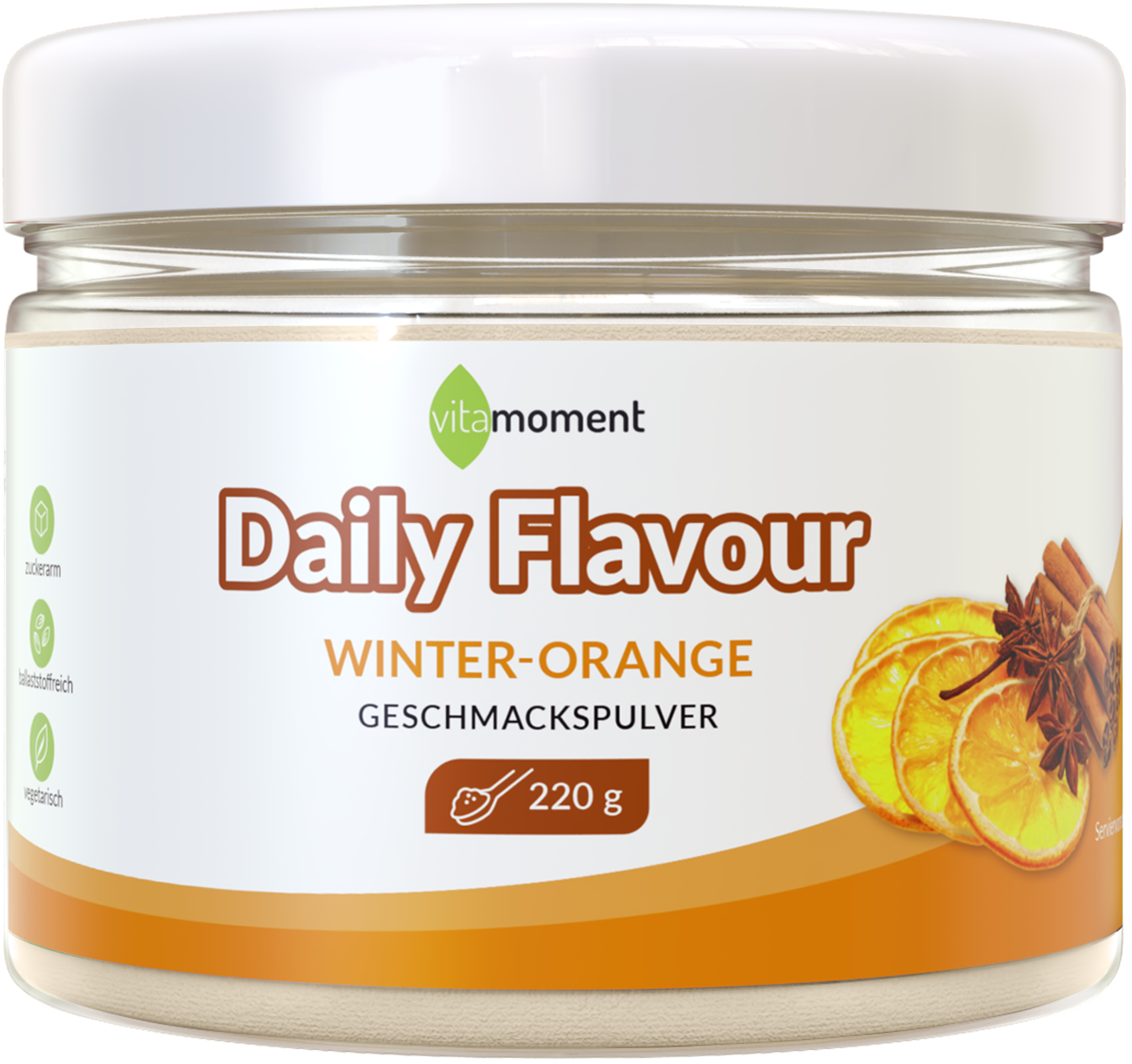 Daily Flavour Geschmackspulver - Winter-Orange, 220g - VitaMoment Produkt