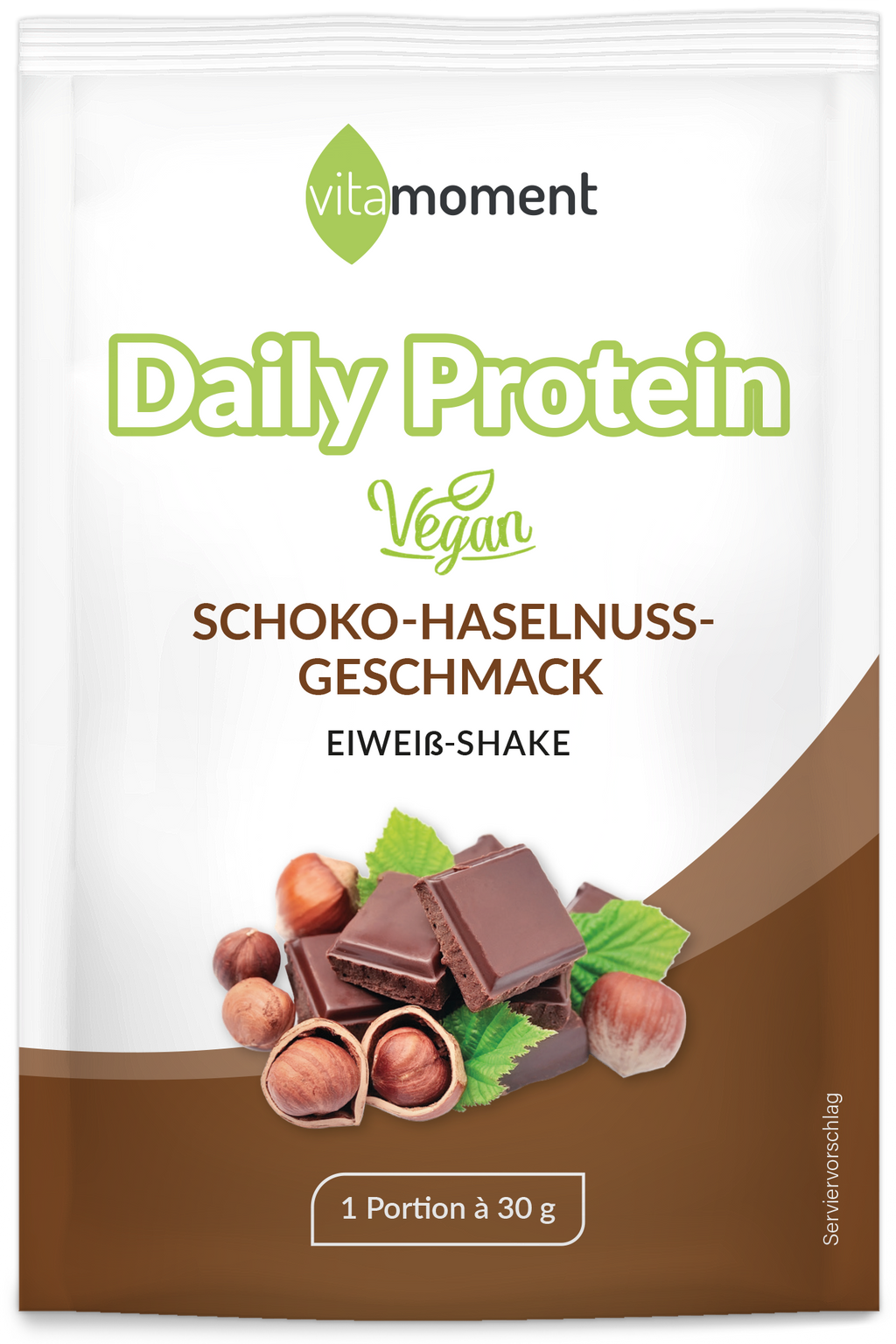 Daily Protein Vegan Probe - Schoko-Haselnuss - VitaMoment Produkt