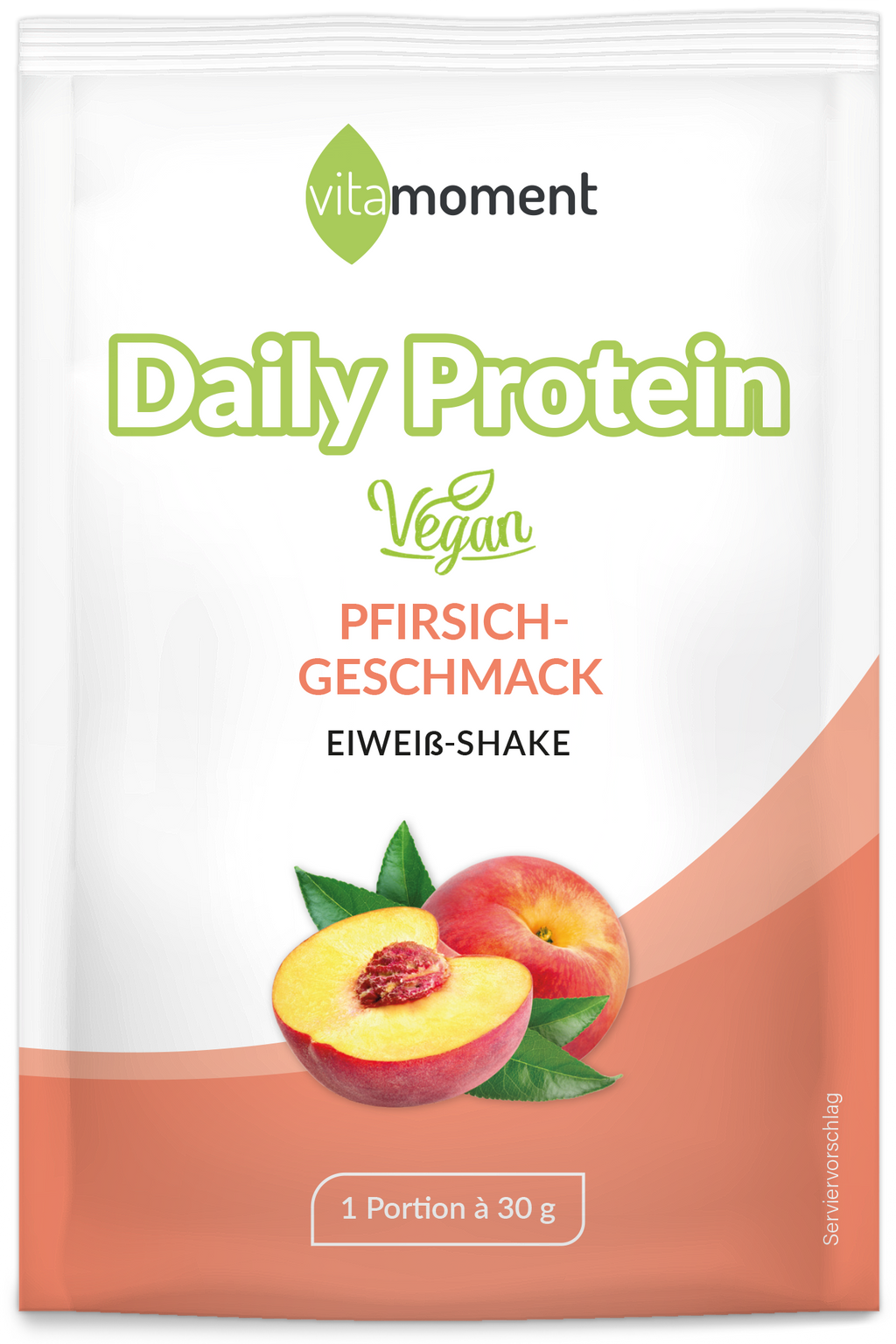 Daily Protein Shake Vegan - Pfirsich, 30g (Probe) - VitaMoment Produkt