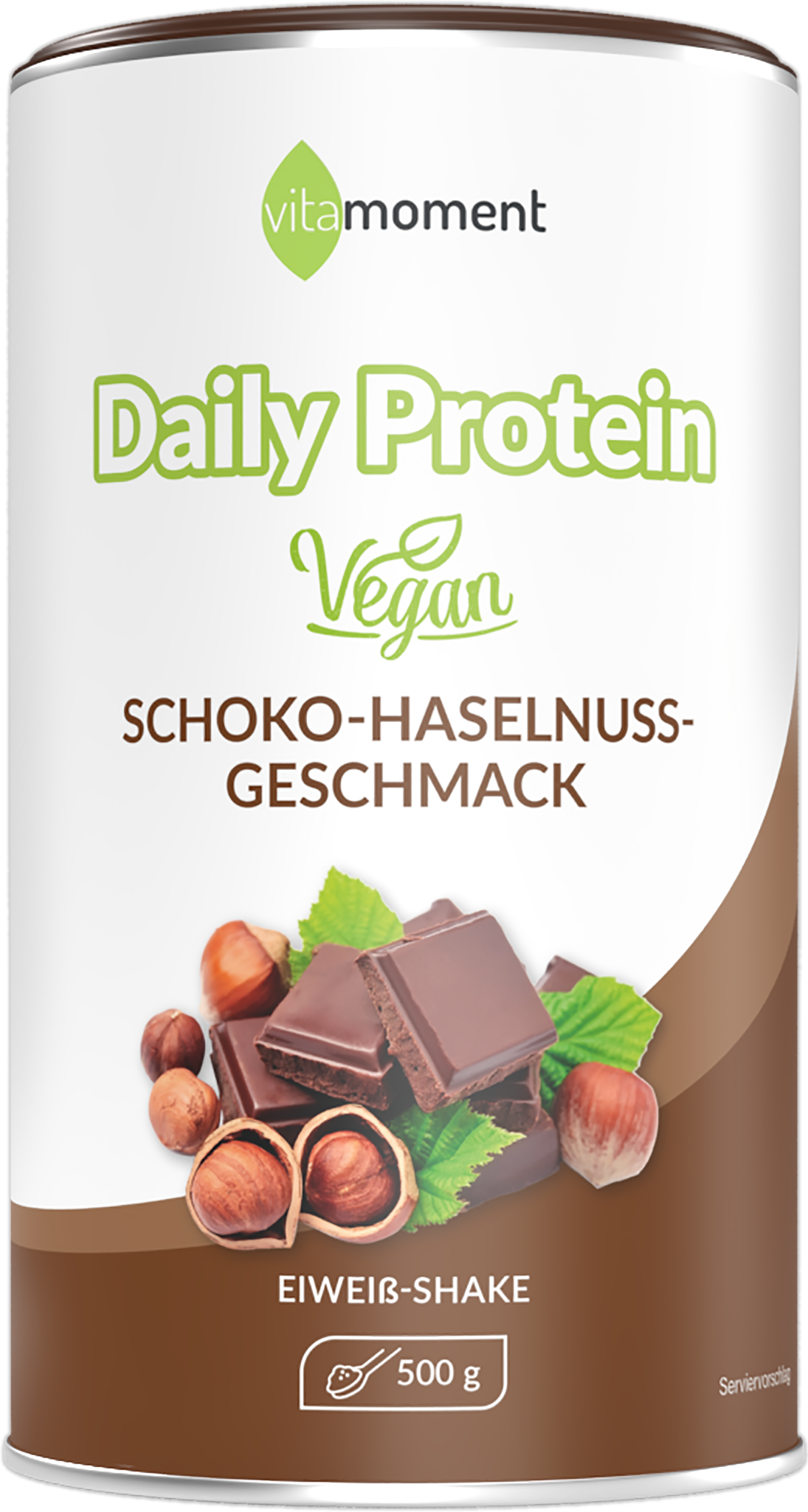 Daily Protein Shake Vegan - Schoko-Haselnuss, 500g - VitaMoment Produkt
