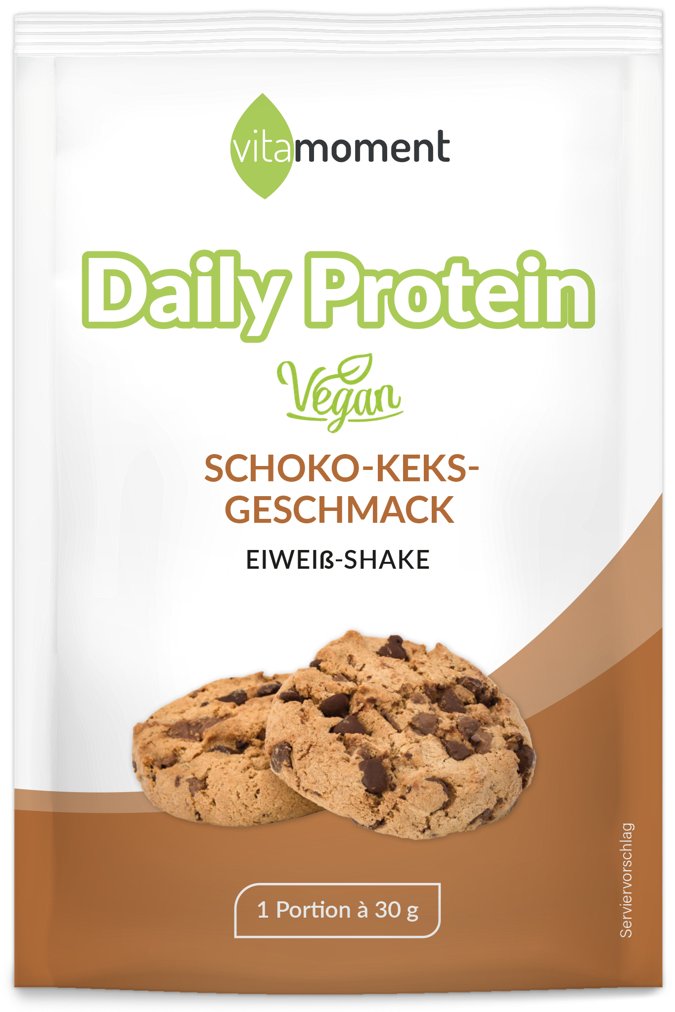 Daily Protein Shake Vegan - Schoko-Keks, 30g (Probe) - VitaMoment Produkt