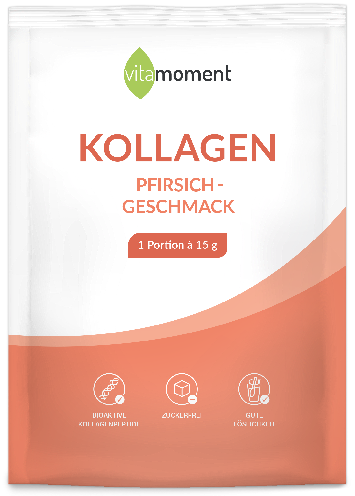 Kollagen Probe - Pfirsich - VitaMoment Produkt
