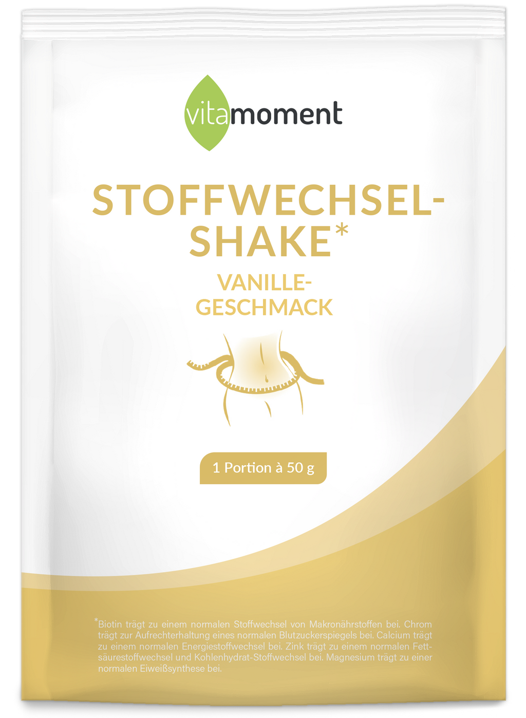 Stoffwechsel-Shake - Vanille, 50g (Probe) - VitaMoment Produkt