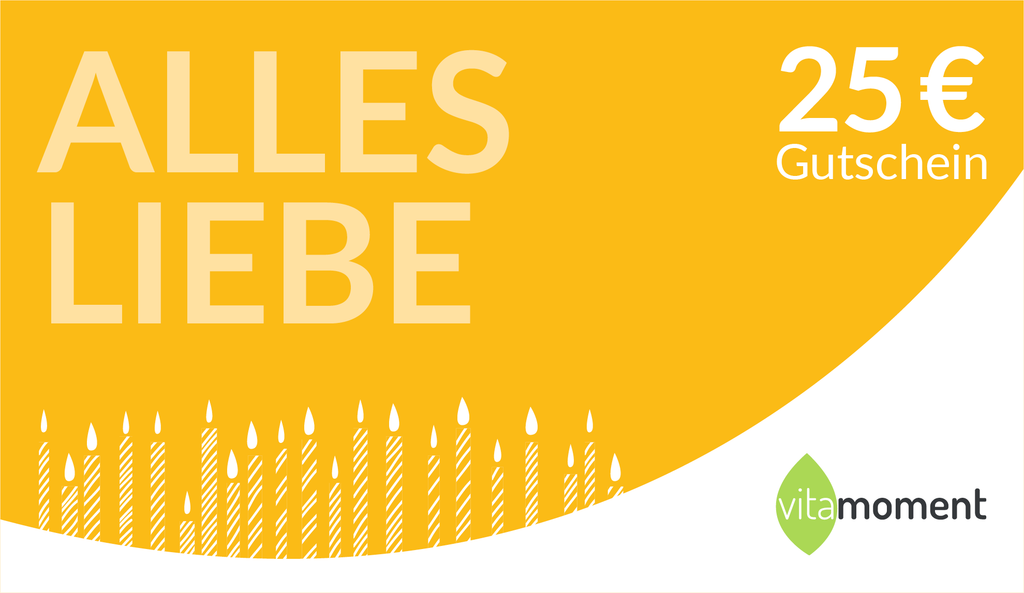 VitaMoment Gutschein "Alles Liebe" - 25 € - VitaMoment Produkt