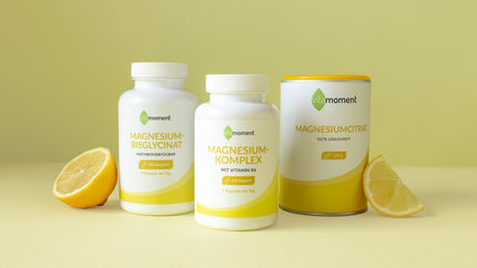 Magnesium-Produktsortiment von VitaMoment